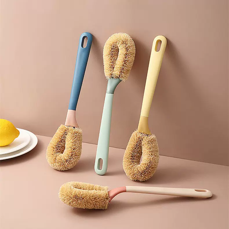 自主设计 撞色椰棕锅刷 长柄刷耐用不易沾油洗锅碗清洁刷刷锅刷子