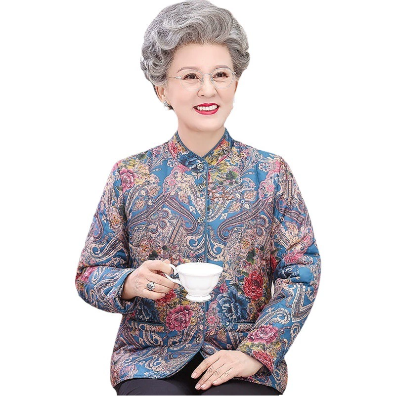 Осенняя женская маленькая одежда с хлопковой подкладкой для женщин среднего и пожилого возраста, зимняя пуховая куртка с хлопковой подкладкой, легкое пальто для бабушки, Женская куртка с хлопковой подкладкой