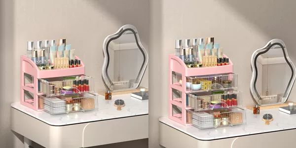 Crown white and pink (3 layers, 2 draws + 4 layers, 3 draws)