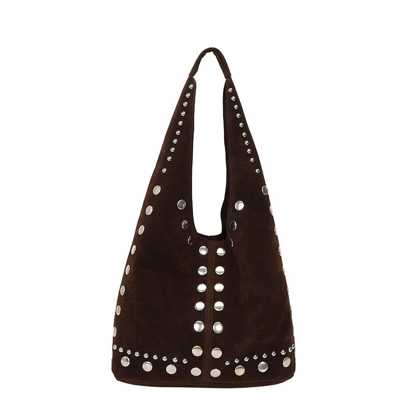 Borsa a spalla con borchie donna borsa a tracolla stile rétro_voghion.com