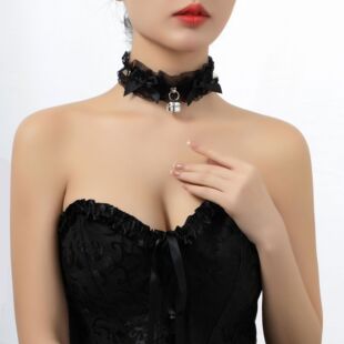 Popular Bow Lace Bell Collar Women's Neck Strap Choker Neck Accessories Clavicle Chain High-End Necklace