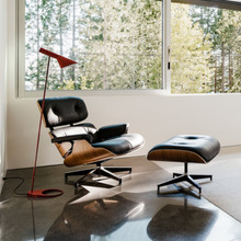 伊姆斯躺椅eames設計師經典款意式輕奢家用書房客廳真皮休閑椅