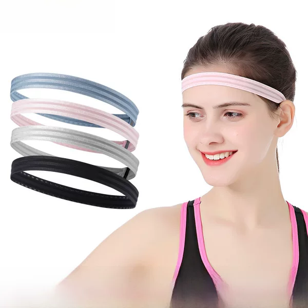 Silicone Non-slip Sports Headband Running Sports Anti-sweat Band Fitness Yoga Hair Band Reflective Sweat Guide Hair Band