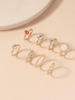 Retro trend ring with stone, fashionable set, European style, with gem, wholesale