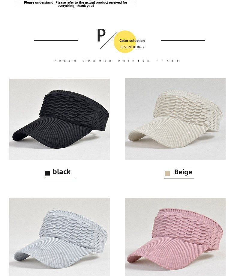 Sonnenschutz Baseball Cap Koreanischer Stil Strick Visor Outdoor_voghion.com