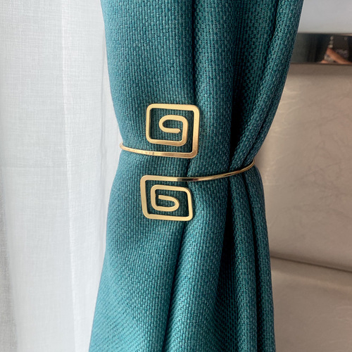 5YA1 light luxury curtain buckle metal restraint curtain straps for bedroom and restaurant fixed new Chinese style curtain straps