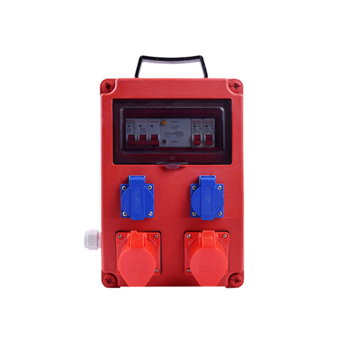 Outdoor portable construction site box 220V temporary portable three-level distribution box leakage protection socket power box