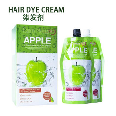 自然护发黑油苹果染发剂大容量温和天然植物不伤发染发膏染后护色