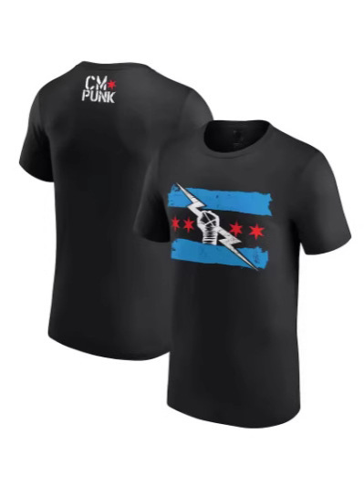 2025 夏メンズ 3D プリントレスラー CM パンク Tシャツストリートスポーツ快適なアウトドアフィットネス速乾性半袖|undefined