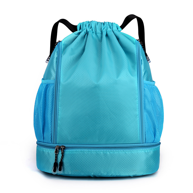 En stock bolsa de cordón de baloncesto al aire libre bolsa de lazo mochila de viaje para hombres y mujeres bolsa de baloncesto deportivo ligero