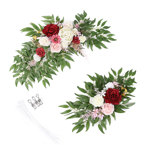 23 New Wedding Simulation Flowers Welcome Sign Indicator Arch Floral Archway Arched Top Flower Photography Decoration Wedding Supplies