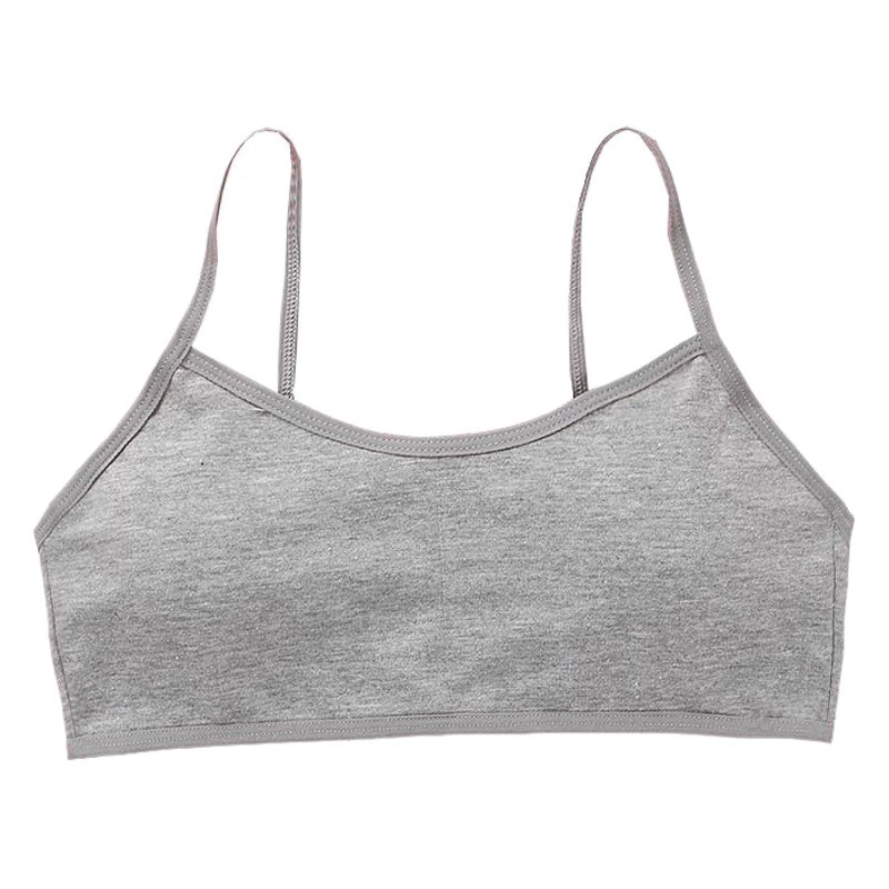 Бюстгальтер-топ для девочек из хлопка для 12-летних учениц начальной школы, тонкий топ на бретельках без косточек с вкладышами, детский жилет