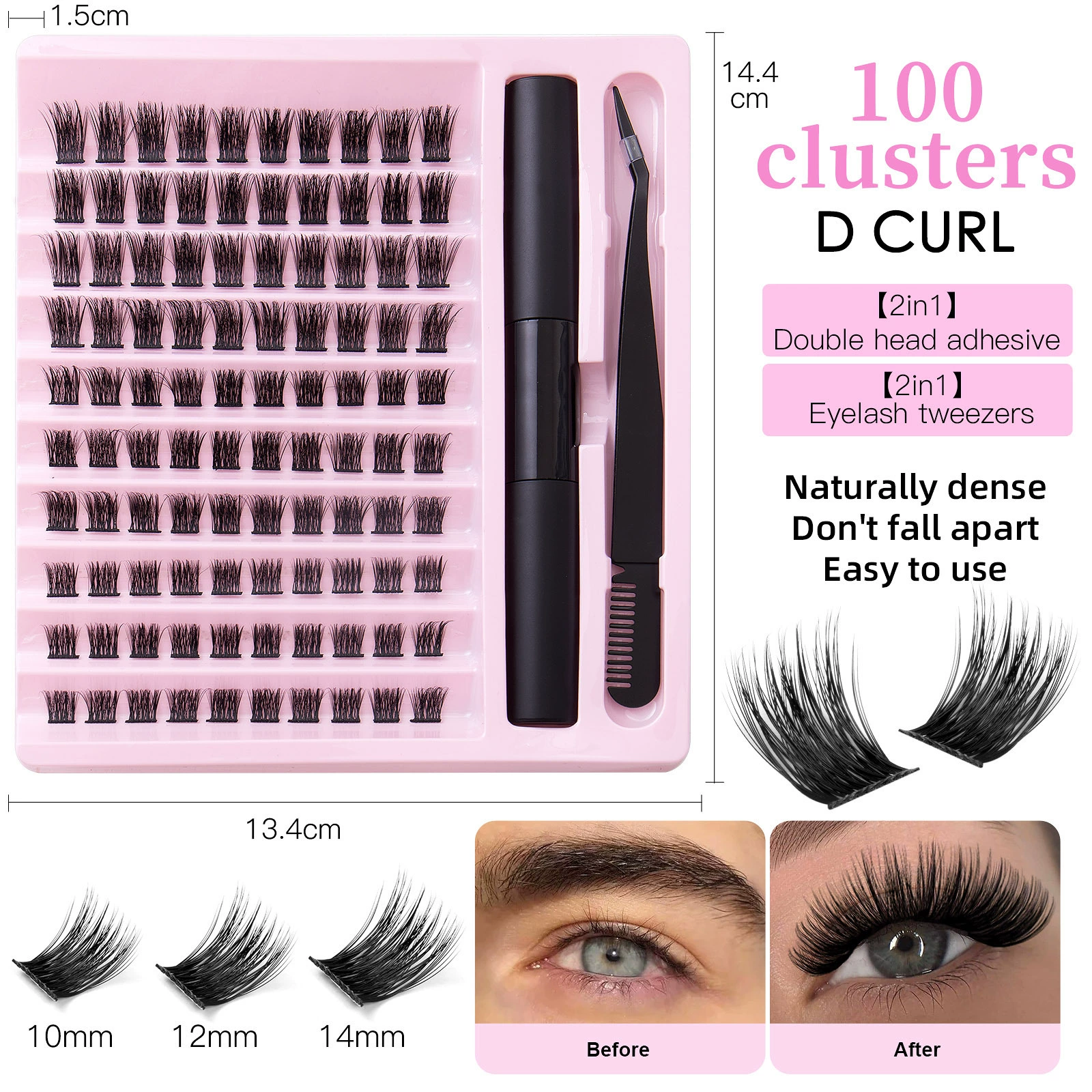 (Граница торговля),lash наращивание eyelashes false, набор для удлинения, европейский стиль, на каждый день, DIY, отдельные пучки ресниц