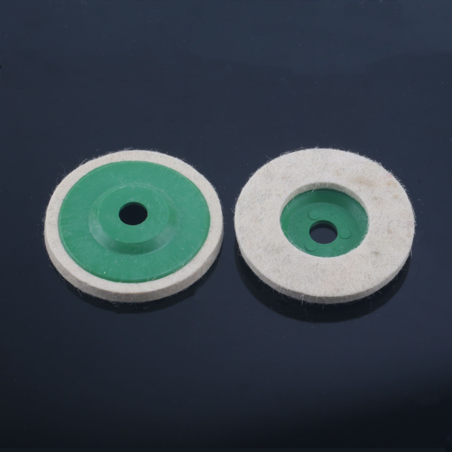 跨境10PC绿色带盖羊毛轮 抛光轮