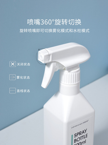 300ml Spray Bottle HDPE Plastic Square Bottle for Dish Soap, Essential Oil, and Stain Remover—500ml Deodorant Spray Bottle