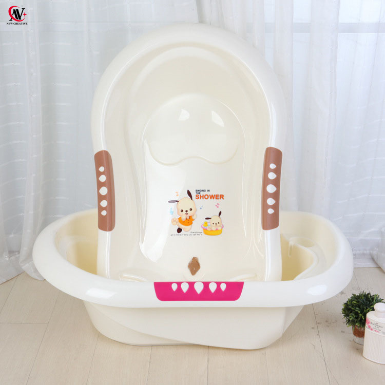 塑膠嬰兒洗澡盆 新生兒大號加厚帶下水口寶寶浴盆兒童澡盆