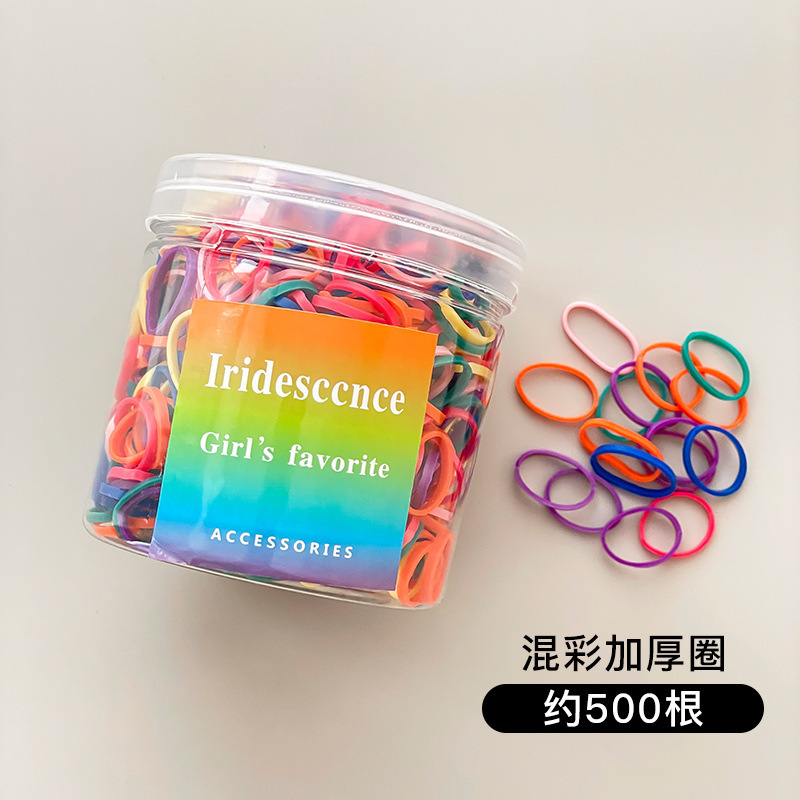 Anillo de cabello desechable correa de goma niñas no lastimar cabello pequeño viento fragante duradero delgado engrosar la cuerda de cabello anillo de cabello bolsa de adornamiento para el cabello