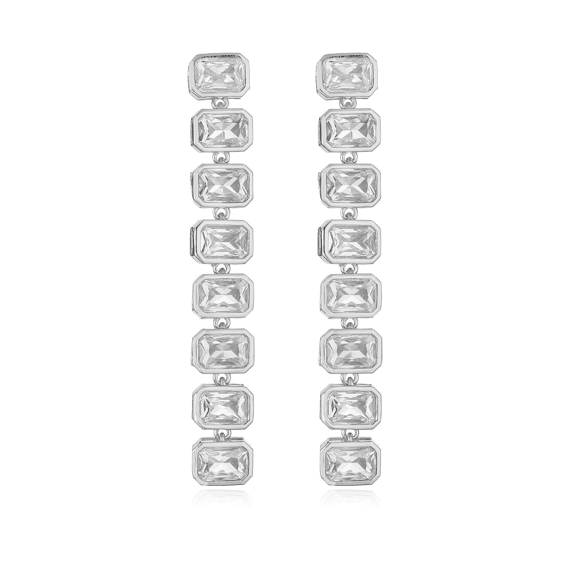 Mode Géométrique Le Cuivre Zircon Bracelets Des Boucles D'oreilles Collier En Masse display picture 9