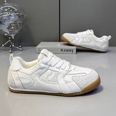 2025男鞋新款春夏低帮系带网面小白鞋男款百搭软底透气休闲潮流鞋