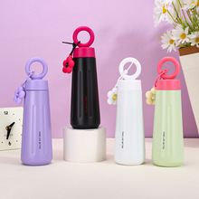 新款创意时尚花瓣杯316双层不锈钢真空保温杯户外便携手提随行杯