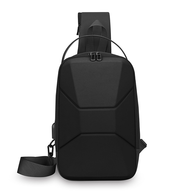 Venta al por mayor de fábrica verano nuevo bolso de pecho bolso de mensajero bolso de hombro recargable USB impermeable para hombre bolso de motocicleta ligero