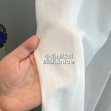 轻奢幻影纱防刮透光不透人窗帘简约客厅卧室阳台防晒白纱帘跨境