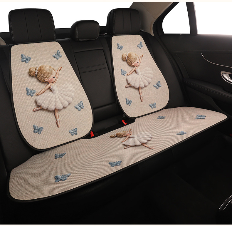 26 New Cartoon Four-Season Fur Car Seat Cushion Sets, Universal Style for Dancing Girls