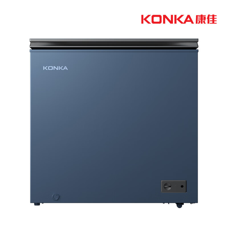 Konka 211 Liter Single Temperature Freezer Celadon Blue Full Color Glass Door Bd/Bc-211Dtglpx