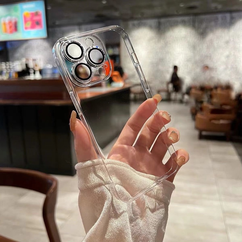 Transparent Non-Yellowing Phone Case Suitable for iPhone 17 Pro Max with Lens Film Pc Hard Shell Apple 16 Protective Case