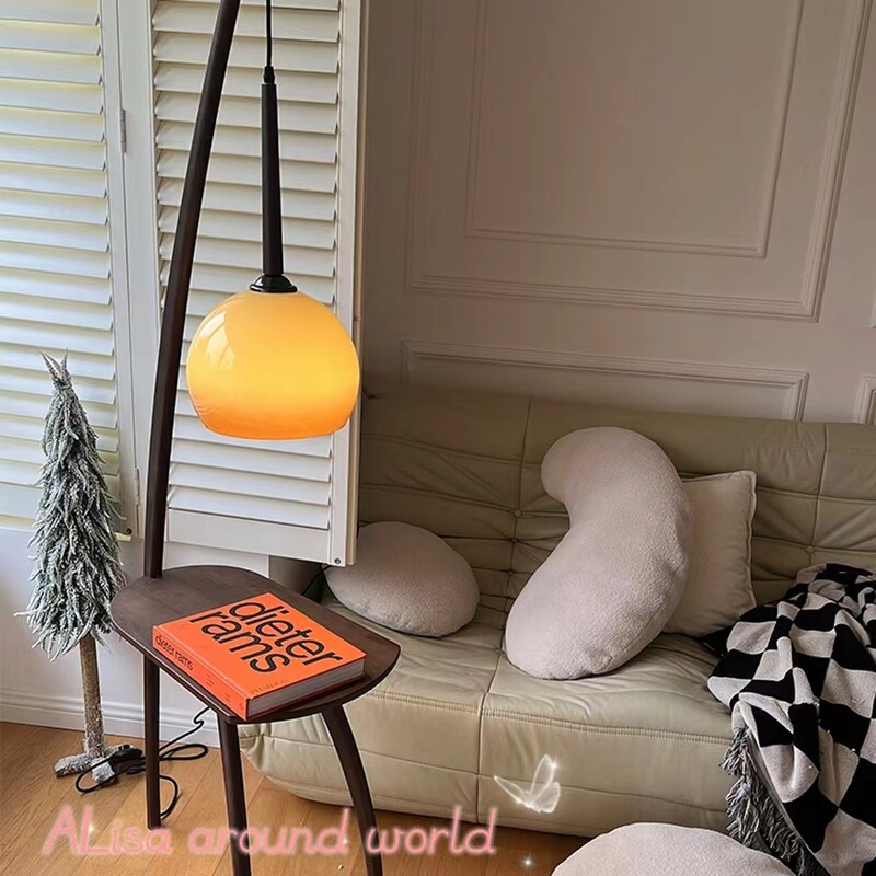 Floor Lamp with Table Storage, Pomelo Lamp, Ambient Light, Fishing Lamp, Vintage Living Room Bedroom Floor Lamp, Rotatable Retro Floor Lamp Floor Lamp with Table Storage, Pomelo Lamp, Ambient Light, Fishing Lamp, Vintage Living Room Bedroom Floor Lamp, Rotatable Retro Floor Lamp