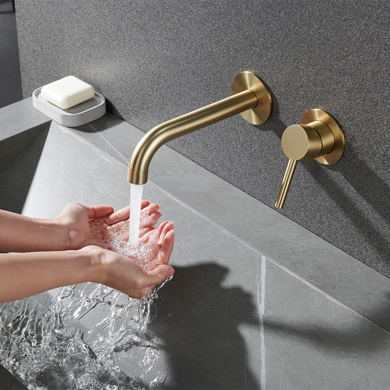 304 stainless steel faucet into the wall type body embedded concealed basin faucet bathroom household manufacturers wholesale