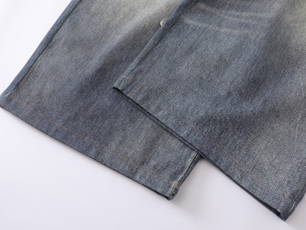 Jeans uomo larghi patchwork stampa leopardata stile hip hop_voghion.com