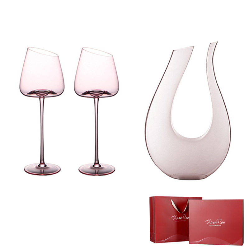 Wineglass, wine decanter, gift box