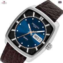 PRECIOUS DUKE 英国品牌经典方酒桶男士手表双日历真皮厂家批发