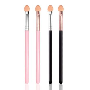 Single sponge eye shadow brush two-color rubber cotton heart-shaped eye Halo brush sponge eye shadow stick beauty makeup tools wholesale