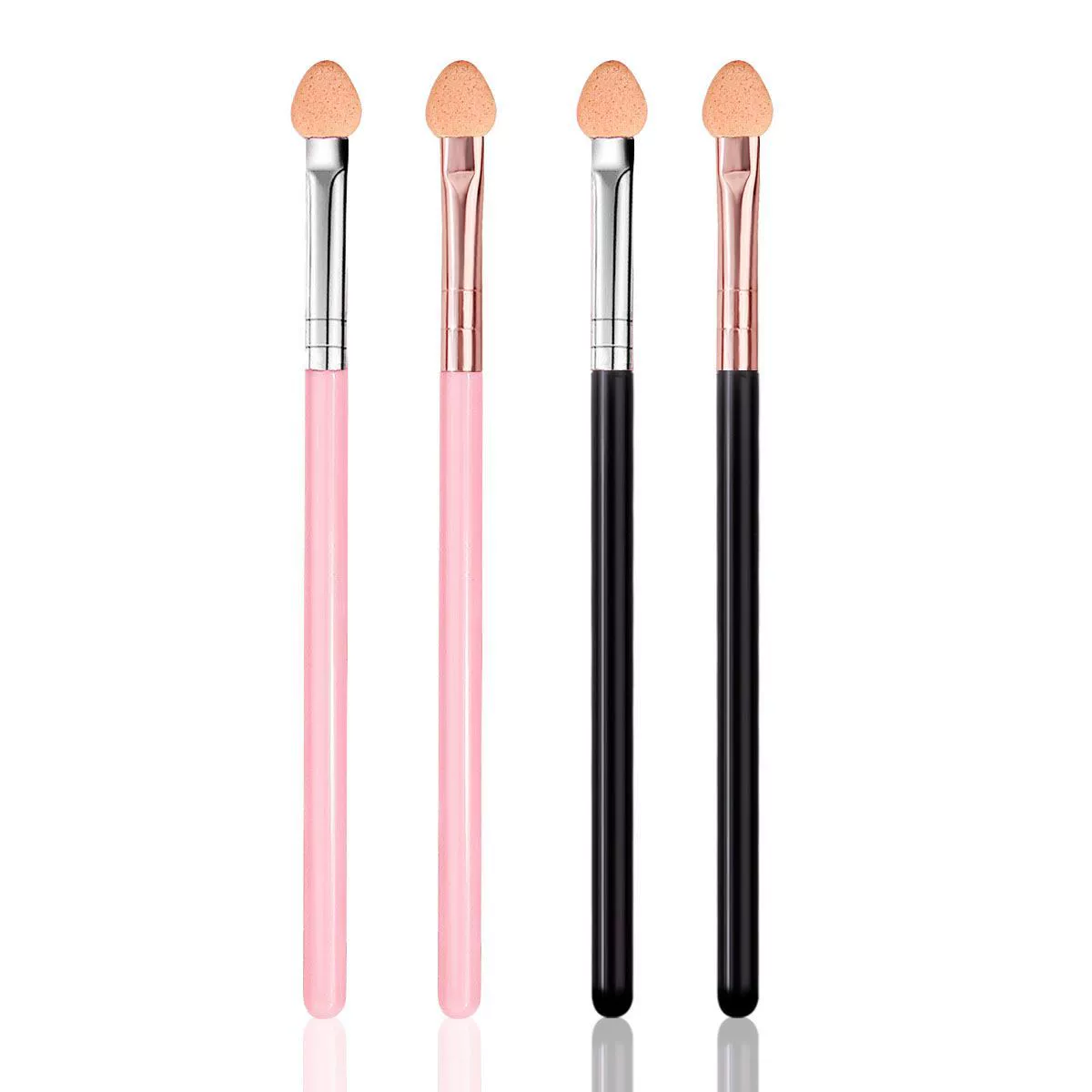 Набор спонжей для теней: спонж Skin-White, ручки двухцветные, размеры упаковок
