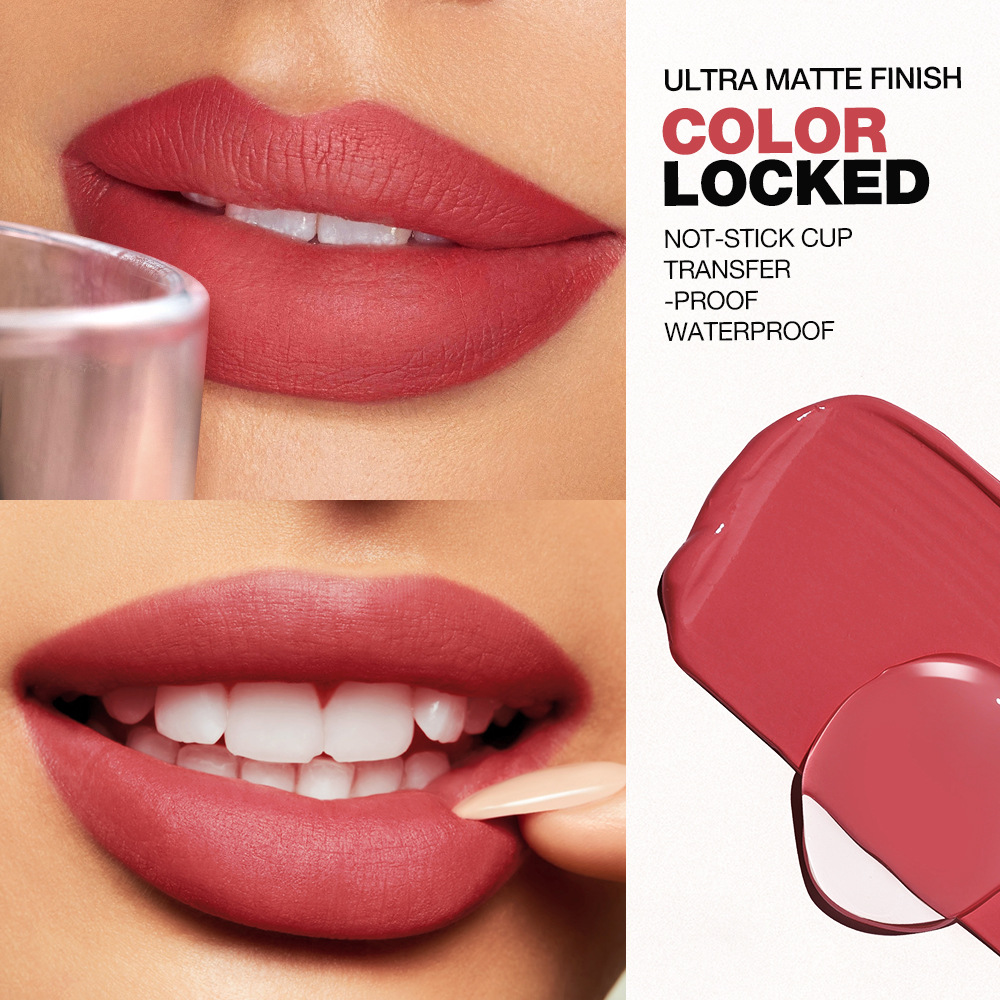 O.two.o Silky Smooth Matte Lip Gloss, Long Lasting Non Stick Glaze_voghion.com