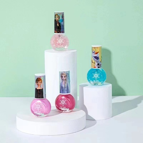 Princess Elsa makeup toy manicure Disney children's nail polish tear-off water-based odorless baby girl