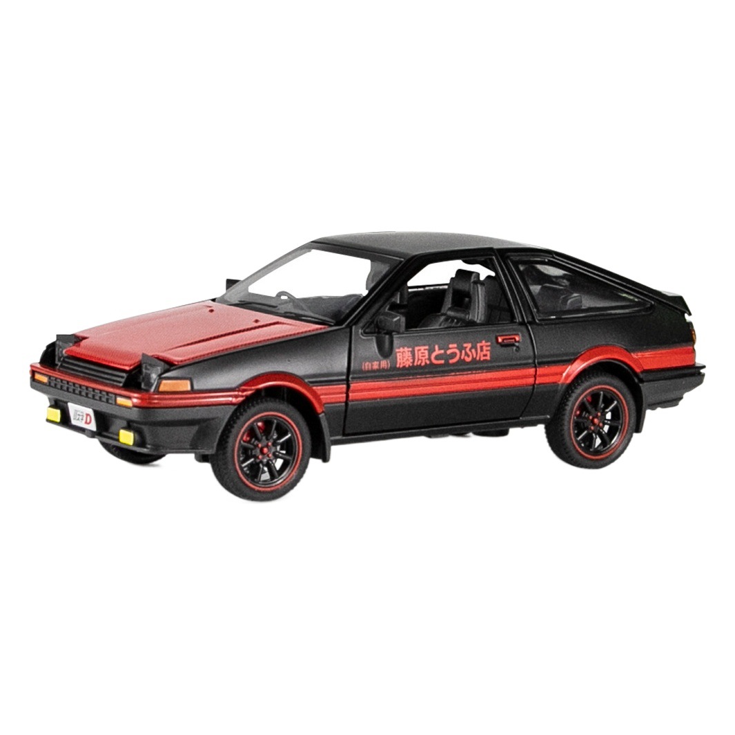 Nuevo modelo de coche de aleación Haodi 1: 24 Toyota AE86 tire hacia atrás con sonido y luz cabeza palabra D decoración del coche colección de Juguetes