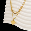Pendant, necklace stainless steel, universal fashionable chain for key bag , double wear, simple and elegant design