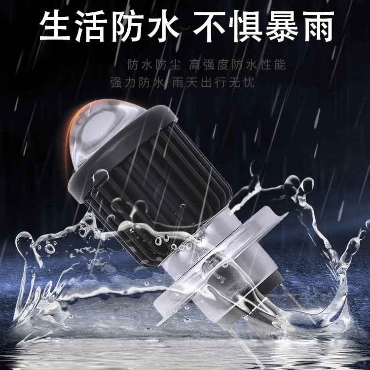 Faro motocicleta coche eléctrico triciclo Super brillante LED gran bombilla doble garra pies altos y bajos lejos y cerca de la luz Super brillante proyector