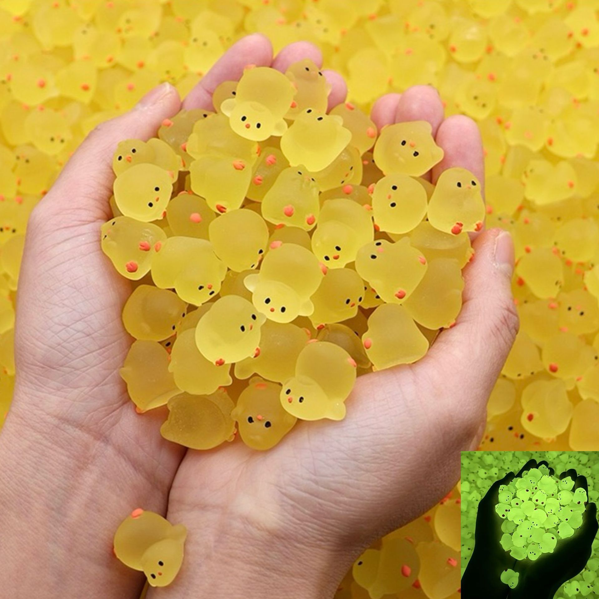 Pollo gordo luminoso lindo pollo colgante llavero colgante para teléfonos móviles pegamento de crema accesorios DIY fábrica directa