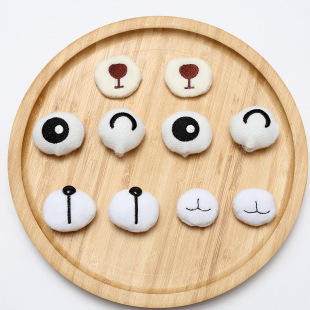 Cartoon Animal Eyes, Nose, and Mouth Toy Accessories, Fabric Dolls, DIY Clothing and Hat Accessories, Hot-Selling Cross-Border Items