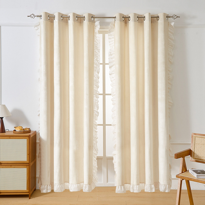 Nouveaux rideaux chauds en velours épais avec œillets pour salon et chambre_voghion.com