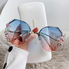 Glasses solar-powered, sun protection cream, crystal, sunglasses, 2023, Korean style, UF-protection, Chanel style