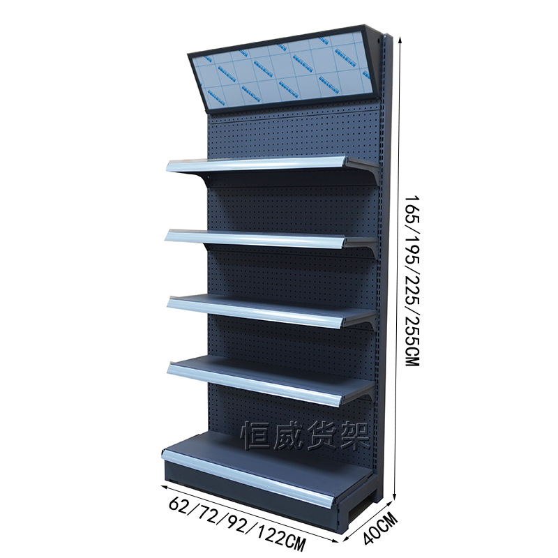 超市货架展示架便利店零食文具小卖部母婴店灯箱货架斜面方形灯箱