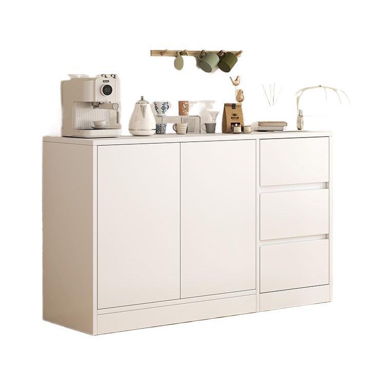 Gabinete de comedor de oficina pequeño armario de té armario de madera armario de viento de crema todo en un armario de almacenamiento de almacenamiento de viento de crema mesa de té