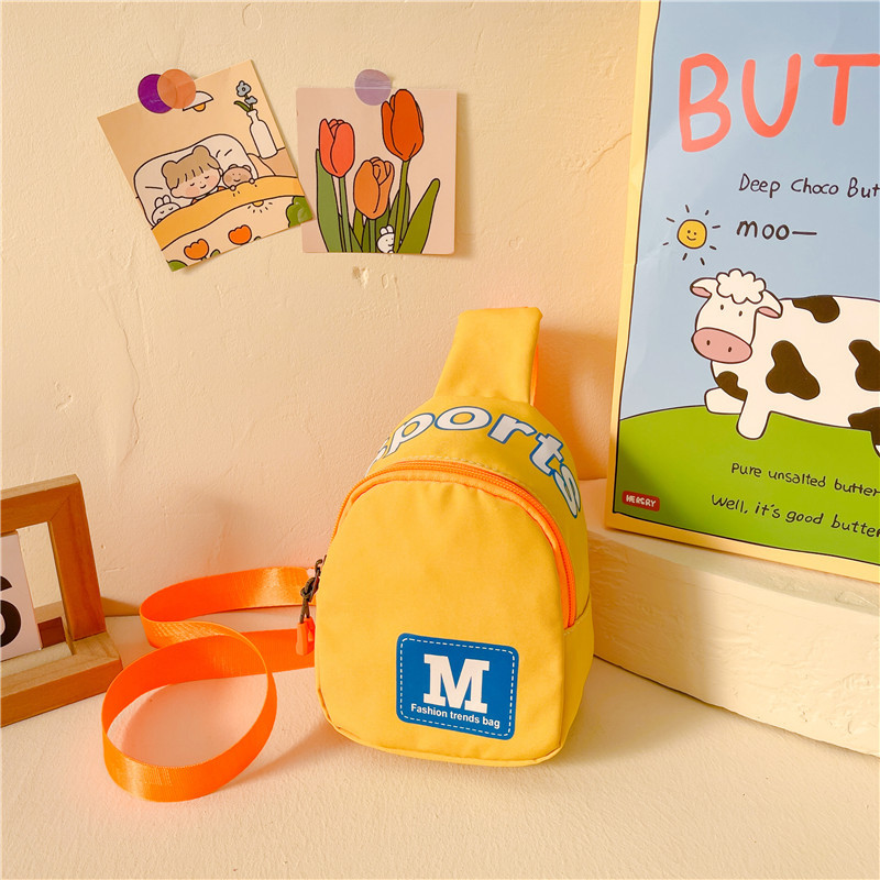Moda para niños pequeño bolso de pecho de moda chico fresco carta bolso de hombro personalizado bebé monedero chica salida bolsa de mensajero