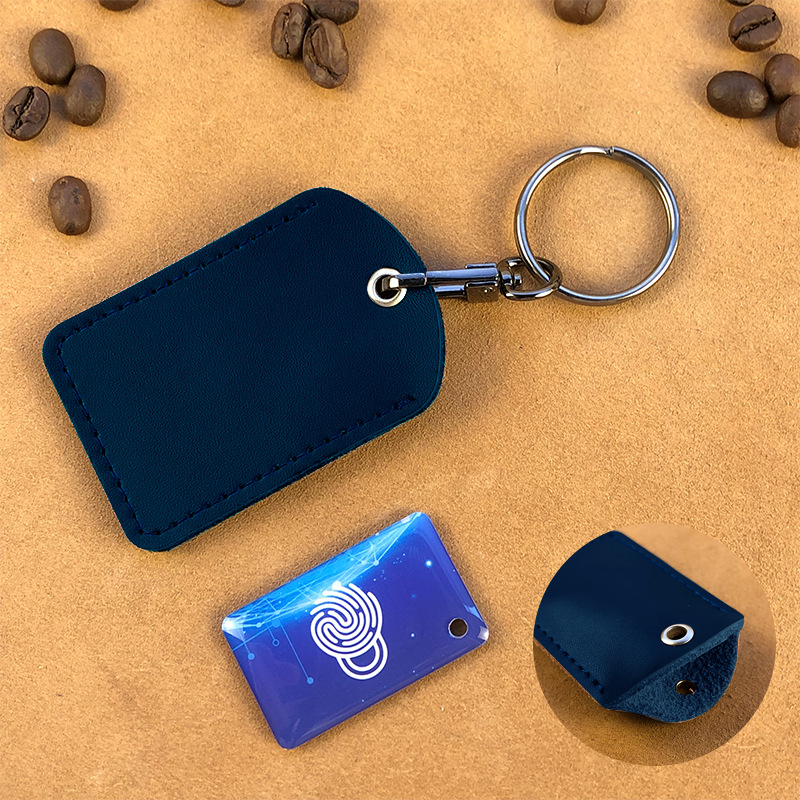 Cubierta de la tarjeta de control de acceso Oval al por mayor personalizable LOGO rectangular comunidad ascensor inducción cubierta de la tarjeta de control de acceso de cuero