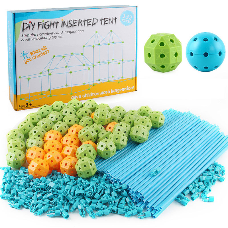 Transfronterizo Amazon STEM DIY tienda modelo de castillo de construcción infantil castillo de cuentas tienda de cuentas juguetes